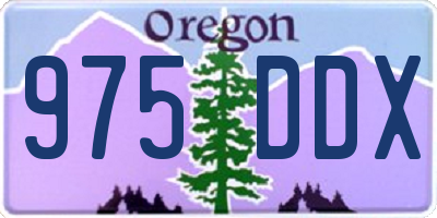 OR license plate 975DDX