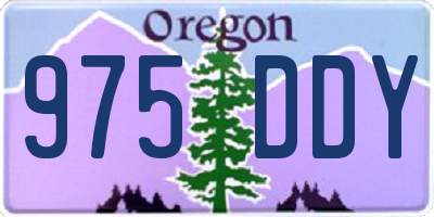 OR license plate 975DDY