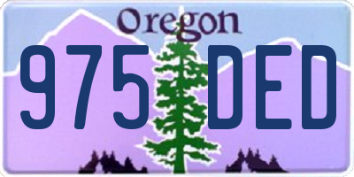 OR license plate 975DED
