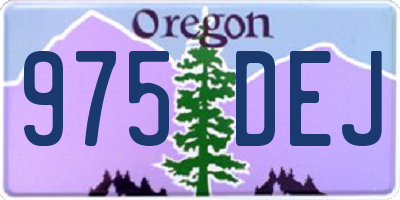 OR license plate 975DEJ