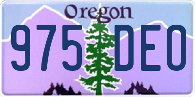 OR license plate 975DEO