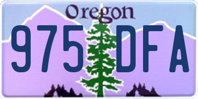 OR license plate 975DFA