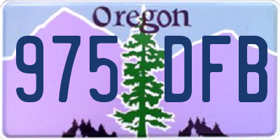 OR license plate 975DFB