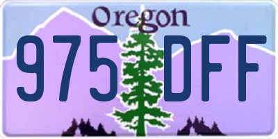 OR license plate 975DFF