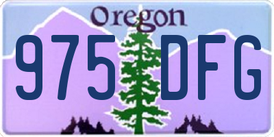 OR license plate 975DFG