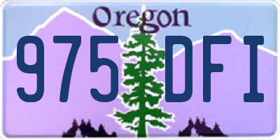 OR license plate 975DFI