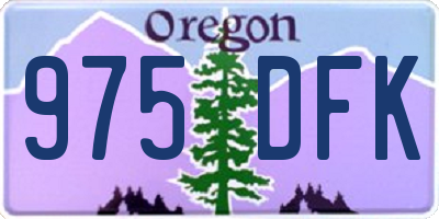 OR license plate 975DFK