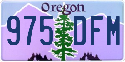 OR license plate 975DFM