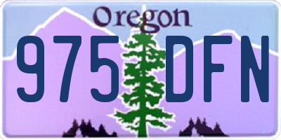 OR license plate 975DFN