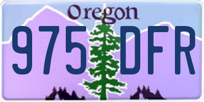 OR license plate 975DFR