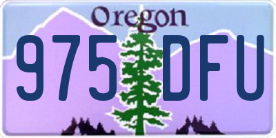 OR license plate 975DFU