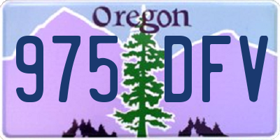 OR license plate 975DFV