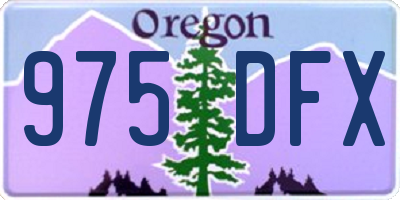 OR license plate 975DFX