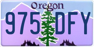 OR license plate 975DFY