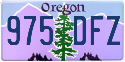 OR license plate 975DFZ