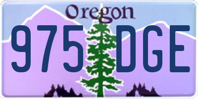 OR license plate 975DGE