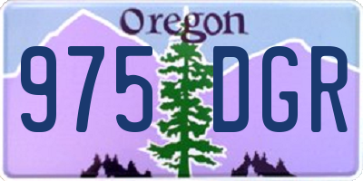 OR license plate 975DGR