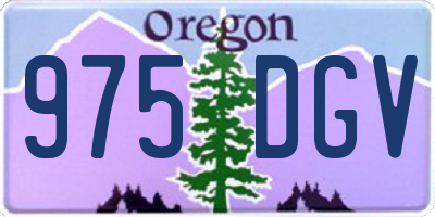 OR license plate 975DGV