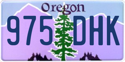 OR license plate 975DHK