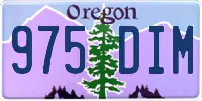 OR license plate 975DIM