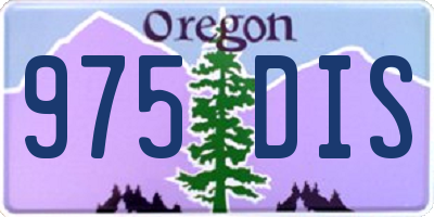 OR license plate 975DIS