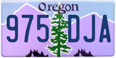 OR license plate 975DJA