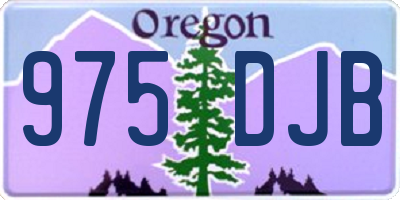 OR license plate 975DJB