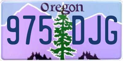 OR license plate 975DJG