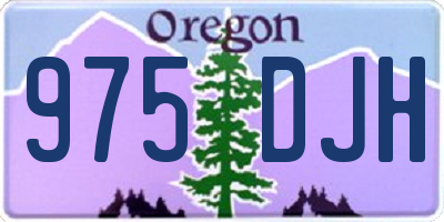 OR license plate 975DJH