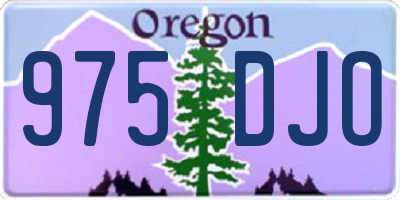 OR license plate 975DJO