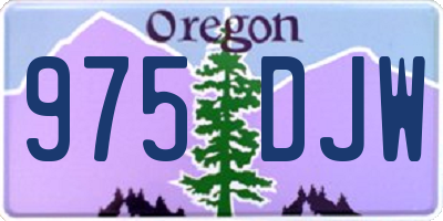 OR license plate 975DJW