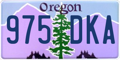 OR license plate 975DKA
