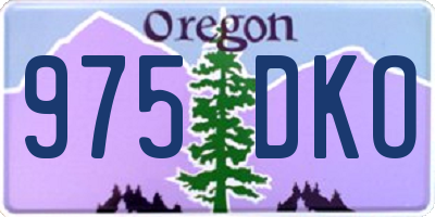 OR license plate 975DKO