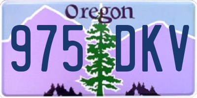 OR license plate 975DKV
