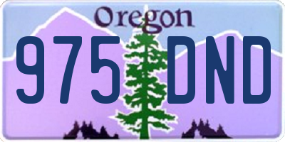 OR license plate 975DND