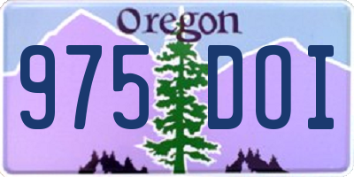 OR license plate 975DOI