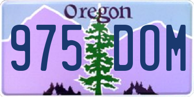 OR license plate 975DOM