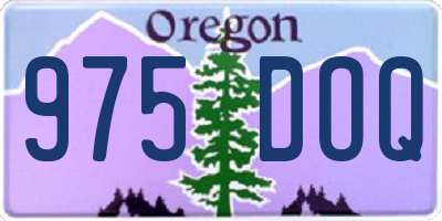 OR license plate 975DOQ