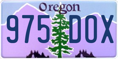 OR license plate 975DOX