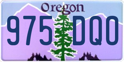 OR license plate 975DQO