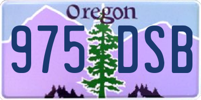 OR license plate 975DSB