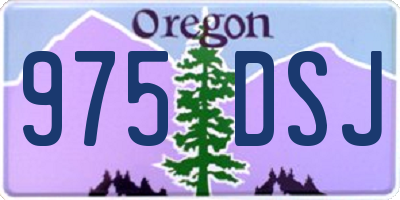 OR license plate 975DSJ