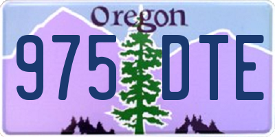 OR license plate 975DTE