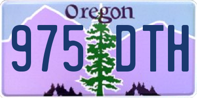 OR license plate 975DTH