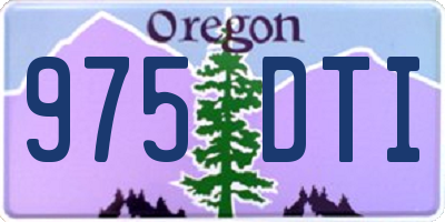 OR license plate 975DTI