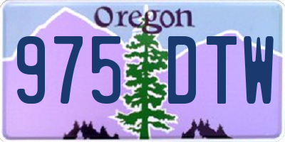 OR license plate 975DTW