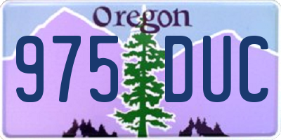 OR license plate 975DUC