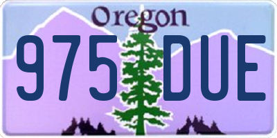 OR license plate 975DUE