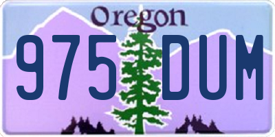 OR license plate 975DUM