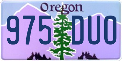 OR license plate 975DUO